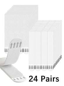 36 Peças Ganchos Fortes de Borracha para Molduras de Fotos - Adesivo Sem Danos, Adequado para Drywall, Ideal para Fotos e Decorações de Natal, Especialmente Adequado para a Temporada de Festas. Ganchos para Molduras de Fotos Sem Furos - Ganchos de Parede Removíveis de Dupla Face, Adequados para Molduras e Obras de Arte, Adesivos Resistentes à Água. - Ganchos de - Visão 9