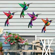 2D Acrylic Colorful Hummingbird Wall Decor, Suitable For Indoor And Outdoor Fence, Garden, Exterior Decoration - A - View 3
