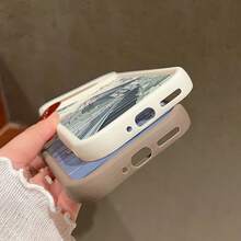 Funda Protectora de Silicona Suave para Phone17air,16,15,14,13,12,11 - A654BeigeBlanco - Ver 5