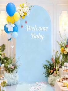 6.56ft Metal Arch Frame And Canopy Set, Gold Wedding Arch Frame (With Canopy), Balloon Arch Frame With Sky Blue Canopy, Suitable For Birthday Party, Baby Shower, And Graduation Ceremony - Multicolor - View 4