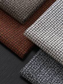 1pc High-End Retro Plaid Sofa Cushion, Luxury Style, Stain-Resistant, Edge-Bound, Non-Slip & Wear-Resistant, All-Season Sofa Protector Cover - Coffee Brown - View 9