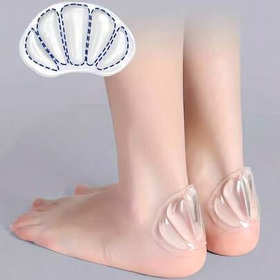 1 Pair Silicone Self-Adhesive Metatarsal Pads, Non-Slip Forefoot Cushions, Comfortable High Heel Insoles, Forefoot Pads, Soft Gel Shoe Inserts, Unisex