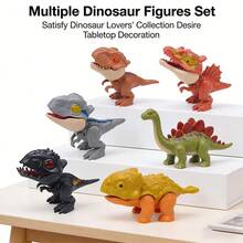 Tecforood Set Mainan Dinosaurus Gigit Jari, Figur Dinosaurus Mini Lucu dengan Sendi yang Dapat Bergerak, Permainan Interaktif Gigit Jepret yang Menyenangkan, Model Dinosaurus Kecil dengan Desain Gaya Kartun, Mainan Dinosaurus Ukuran Saku Portabel, Permainan Imajinatif, Hiburan dan Penghilang Stres - MultiWarna - View 6