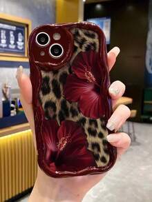 猎豹纹/豹纹奶油色软壳，适用于 17/17 Pro Max、16/16 Pro/16 Pro Max、15、XR、7P/8P、P12 Pro Max、P13 Pro Max、P14 Pro Max、P13、P14、P11、P12、P14、XS/S/XS Max/7/8，可爱时尚加厚保护壳 - 彩色 - 查看 3