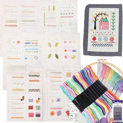 DIY Sewing Instruction Book, Suitable For Beginners And Adults, Embroidery Stitching Guide, Basic Hand Embroidery Stitch Tutorial