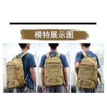 LUPU Mountain Backpack For Camping, Hiking, Outdoor Activities, Multifunctional Travel Backpack, Multipurpose, Relieves Shoulder Pressure, Large Capacity, Multi-Layer Partition, Durable - Camel - View 6