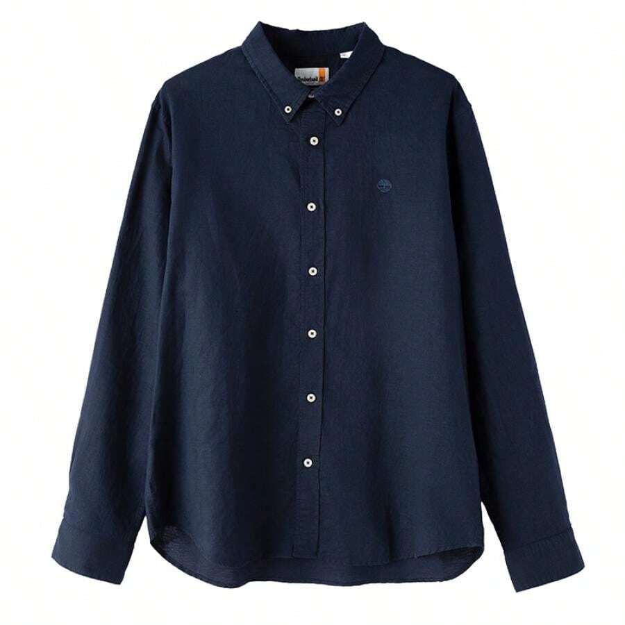 Áo sơ mi dài tay AF Cotton/Linen, kiểu dáng thường ngày, phù hợp cho công sở, đi làm hoặc hoạt động ngoài trời. - Màu xanh đậm - Xem 1