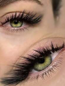 5 Pairs Soft Faux Mink Lashes, Cat Eye/Fox Eye Design For Natural Look - Black - View 1