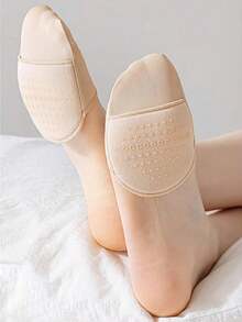 1/4 Pairs Women Anti-Skid Forefoot Invisible Thin Half-Toe Socks, Low-Cut Casual Socks, Summer - Multicolor - View 8