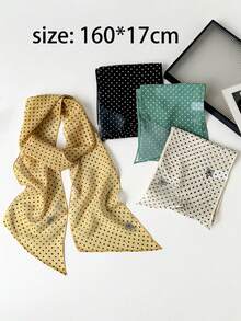1pc Women Elegant Solid Color Lightweight Chiffon Scarf, Soft Lady Neck Accessory, Versatile For Head, Shoulder, Beach, Hair Decoration, An Ideal Choice To Accessorize You For Dress - Multicolor - View 7