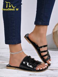 Sandal nữ mùa hè mới, sandal thời trang màu đen. - màu đen - Xem 3