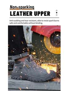 Giày bảo hộ lao động nam mũi thép, đế Kevlar chống đâm thủng - Nhẹ, thoáng khí, chống trượt, chống đâm thủng, chống va đập, đế trong EVA đệm êm ái và đế ngoài bằng cao su, phù hợp cho nam giới sử dụng ngoài trời/công nghiệp/đào tạo - Khóa cài, bền và thoải mái, phù hợp cho đi bộ đường dài, làm việc và mặc thường ngày, giày bảo hộ lao động nam, giày bảo hộ mũi thép, giày lao động nam, giày lao động thường ngày - Xám - Xem 8