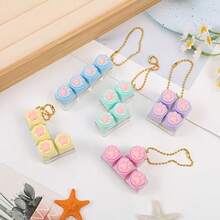 1pc/Cute Cat Paw Keychain Pendant With Button Combination, Suitable For Placing On Desks, Keychains, Headphone Clips, Phone Hooks, And Other Exquisite Small Gifts - Multicolor - View 4