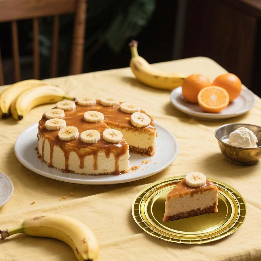 7英寸+9英寸豪华金边圆形纸盘套装，适用于婚礼甜点和主菜、生日派对蛋糕、周年纪念宴会、商务茶歇、节日聚会、牛排和意面、下午茶点心等场合，优雅精致的金色餐盘。 - 金色 - 查看 1