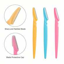 12/15/25片装眉毛修剪器，带收纳盒，脱毛剃须刀片，修剪工具，带容器，面部眉毛修剪器 - 多色 - 查看 4