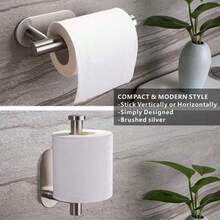 Giá đựng giấy vệ sinh tự dính, giá để cuộn giấy vệ sinh phòng tắm, không cần khoan, thích hợp cho phòng tắm, nhà bếp và nhà vệ sinh, giá đựng giấy vệ sinh gắn tường không cần khoan, hộp đựng khăn giấy. - hình bầu dục - Xem 7