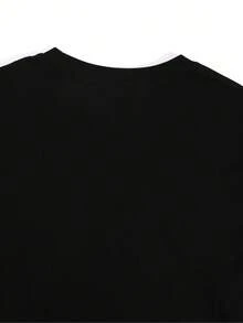 Plain Black T-Shirt For Men: Shiny Gang Hand Themet Men's Shirts - màu đen - Xem 5