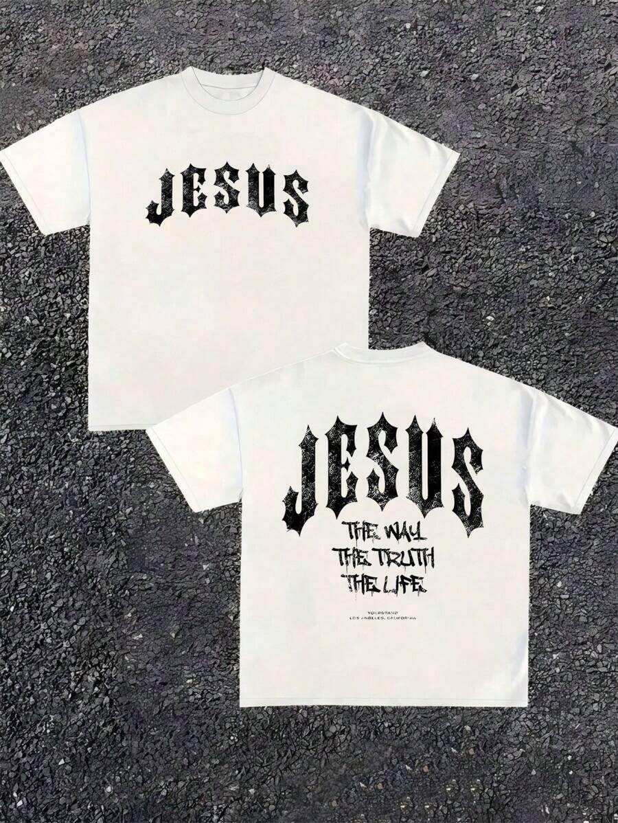 Camiseta de manga corta con cuello redondo, cómoda y casual para niños, para uso diario y deportes al aire libre. - Blanco - Ver 1