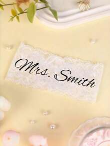 Customizable Name Wedding Socks, Can Be Used As Bridal Souvenirs And Gifts. White Bridal Garter. Wedding Party Favors. Pure White Garter. White Lace Wedding Garter. - Multicolor - View 4