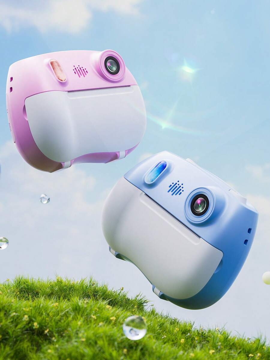 1080P Dual Lens Digital Camera With 2.4" Screen, Instant Print, Cute Camera, Gift For Girls & Boys, Includes 3 Rolls Of Printing Paper - View 1