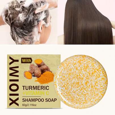 Xioimy 生姜洗发皂；蕴含生姜提取物，深层滋养保湿，有效清洁控油，不干燥，滋养头皮，护发，强健发根，令秀发柔顺飘逸。