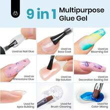 Beetles Gel Nail Kit Short Almond Gift Spree Easy DIY Extension Set Gift For Women - Medium Almond 500pcs (Etch-X Kit) - 查看 6