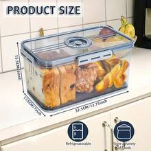 Homemade Bread Storage Box, Large Storage Container, Kitchen Countertop Sealed Style, Bread Storage Container With Timer Function, Sealed Bread Storage Box With Lid, Baked Goods - Grey - View 5