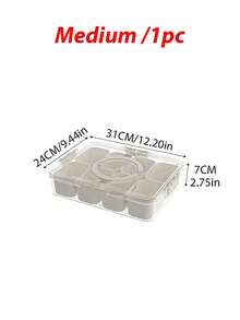 1Pc/Divided Serving Tray With Lid And Handle Divided Snack Box,Portable Snackle Box Snack Containers For Charcuterie, Party,Veggies, Snack, Fruit, Nuts, Candy, Chip, Entertaining, Picnic - White - View 13
