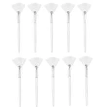 50pcs Disposable Soft Bristle Makeup Mask Brush With Plastic Handle, Suitable For Skincare, Foundation, Body Lotion And Facial Mask Application - Clear - View 13