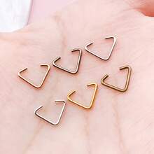 200 pièces Anneaux triangulaires ouverts en fer de 7x9 mm, accessoires DIY. Boucles triangulaires métalliques pour bagages, , matériel, boucles en fil de fer en stock. - Taille unique - Voir 3