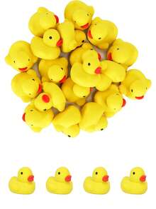 鸭子造型橡皮擦印章 - 可爱黄色小鸭图案二合一橡皮擦印章 - 彩色 - 查看 3