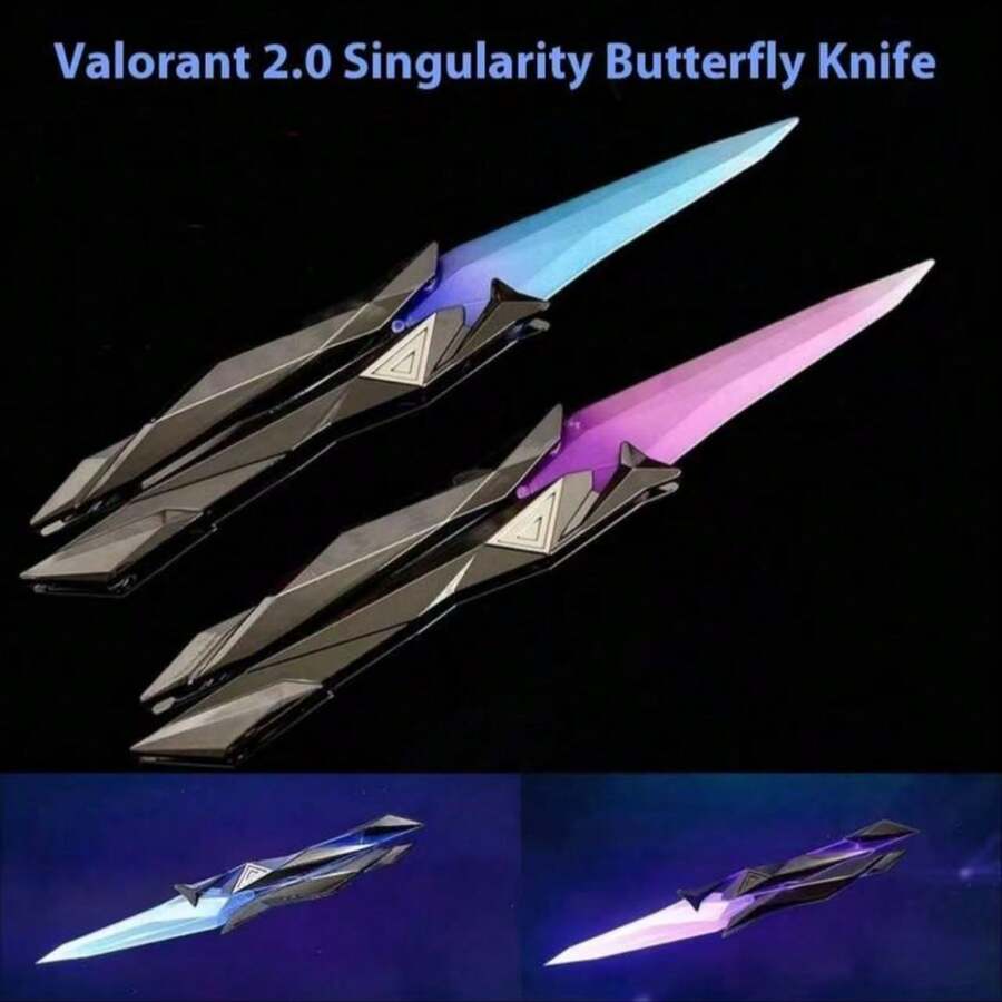 1个“无畏契约奇点”VALORANT系列模型，采用全ABS塑料材质，可折叠并具有减压功能，适用于互动游戏，是完美的生日/节日礼物。