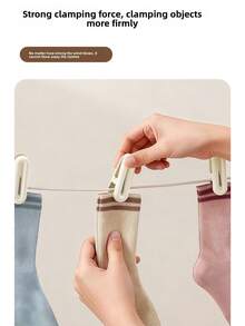 8pcs/16pcs/24pcs Windproof Clothes Fixing Clip Non Marking Drying Clip Household Plastic Socks Towel Garment Clip Multi Functional Laundry Drying Clip Strong Grip Seamless Storage Organization Tool - Multicolor - View 5