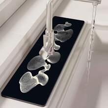 1pc, Sink Faucet Suction Pad, Drainage Pad, Kitchen, Bathroom Sink, Countertop, Drainage Pad, Diatomite Washbasin, And Cuttable Quick-Drying Pad. - Multicolor - View 7