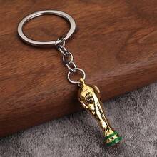 World Cup Keychain, Model Of The World Cup Trophy " Cup", Keychain For Football Fans As A Souvenir Item - 大號-金色 - 查看 5