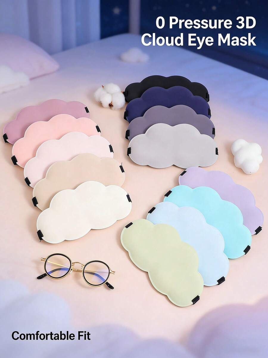 3D Cloud Sleeping Eye Mask, Lightweight, Breathable, Memory Foam, Relieve Fatigue, Unisex Sleep Mask - Multicolor - View 1
