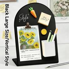 1个带支架的桌面磁性留言板，手持式可擦写磁性黑板，纯色家用办公提醒便签展示板 - 桌上型磁吸留言板 - 查看 6