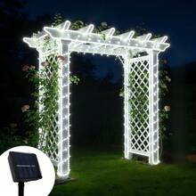 Multifunctional Outdoor Solar LED Flexible Tube Lights, Transparent PVC String Lights For Garden, Yard, Pool, Tree, Party, Wedding, Christmas, Halloween Decoration, 8 Lighting Modes, Waterproof - white light - View 2