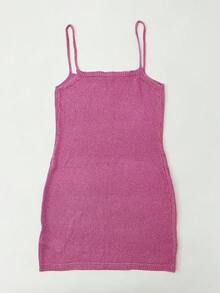 Mejors 女士休闲可爱闪亮性感优雅针织无袖迷你针织罩衫，沙滩假日派对夜间外出夏季外套，粉色度假 - 粉色 - 查看 9