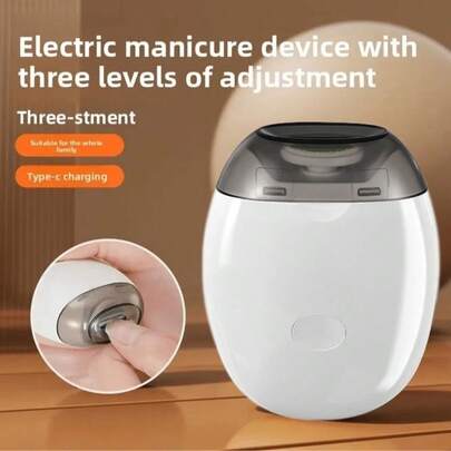 RAF 电动婴儿指甲修剪器，婴儿用品，儿童指甲护理工具套装，轻松修剪指甲，新生儿配件，便携式电动指甲钳，指甲锉，USB充电，3档可调速度，LED灯，自动磨甲器，告别飞毛腿，情人节和圣诞节节日礼物