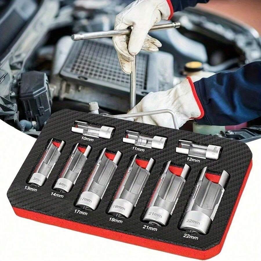 Oxygen Sensor Wrench, Injector Pipe Disassembly Socket Wrench With Slot, Automotive Repair Tool - Sleeve - View 1