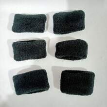 5/6/12个装加大码加厚无缝发圈，女士布艺发绳，多种颜色可选，马尾辫发圈，发饰发圈橡皮筋发绳 - 黑色 - 查看 8