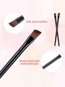 20支/10支/2支多功能化妆刷套装，包含斜角眼线刷、眉刷、唇刷、眼影刷，适用于女士眼线，是眼部化妆工具、美容工具和美妆刷的理想之选。 - 黑色 - 查看 2