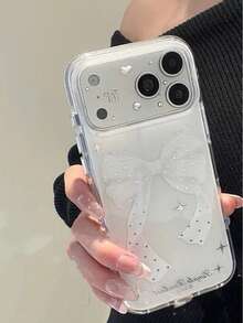 Ốp điện thoại nơ trắng tinh tế, phong cách Hàn Quốc mềm mại và nhẹ nhàng, tương thích với iPhone 17, 17 Pro, 17 Pro Max, 16, 16 Pro Max, 14 đời mới. - trắng - Xem 3