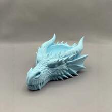1pc Large Novelty Dragon Head Shaped Storage Box, Cool Desktop Organizer For Pens, Keys, Jewelry, Decorative Dragon Statue Desk Storage Box, Suitable For Boys, Men, Gamers To Beautify Room Decor - Multicolor - View 10