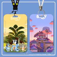 Bluey 1件新款热销卡通动漫家庭滑动卡套装可爱狗狗学生餐卡公交卡保护套装门禁校园卡身份文件收纳礼品套装生日礼物新年礼物（随机款式） - 彩色 - 查看 2