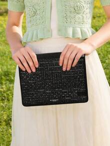 Givenchy Túi đựng mỹ phẩm thiết kế lưới màu đen, nhẹ, trong suốt, dung tích lớn. - màu đen - Xem 4