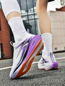 Men's Fashionable Casual Sneakers, Versatile Sports Shoes, Basketball Shoes, Outdoor Sports Shoes - White Purple - View 4