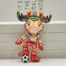 FIFA 电镀大号美国、加拿大和墨西哥世界足球吉祥物钥匙扣，卡通吉祥物吊坠，球迷礼物，桌面摆件，生日礼物，足球派对用品 - 多色 - 查看 13