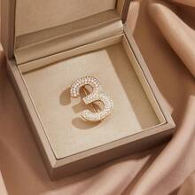 1pc New Rhinestone Number Brooch, Luxury Elegant Lucky Number Brooch, Pearl & Diamond Decor Brooch - Multicolor - View 7